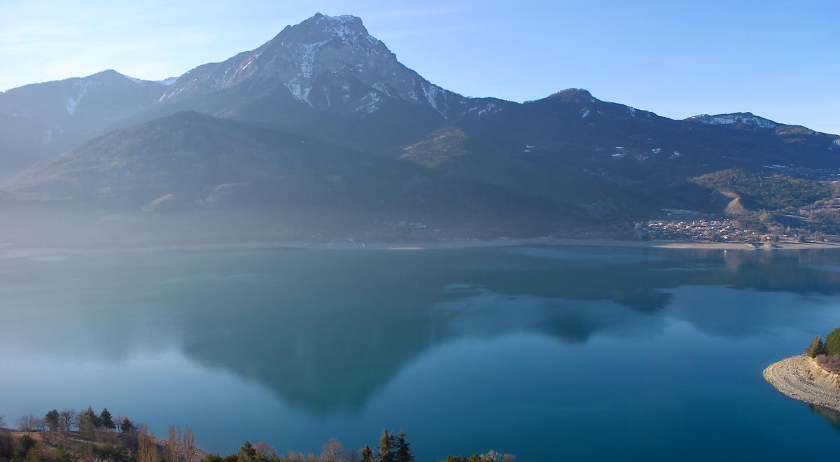 Montgolfière Savines - Vue sur Savines et le Grand Morgon en vol de Montgolfière