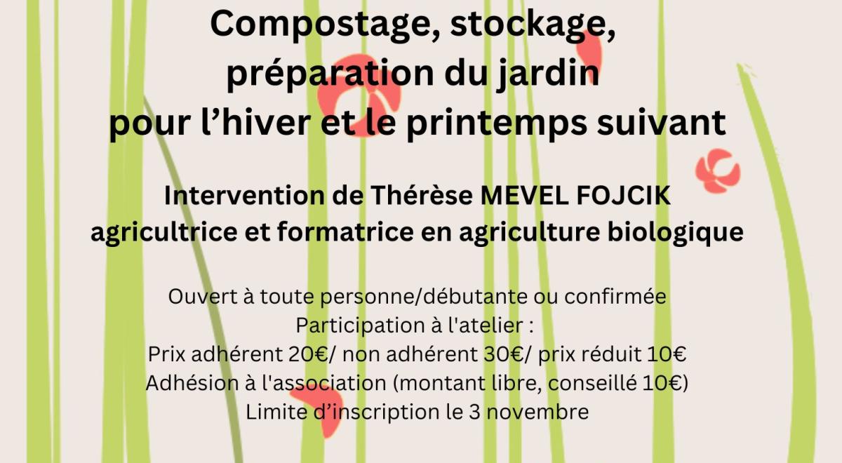 ATELIER PARTICIPATIF : Jardin d'automne/hiver ATELIER PARTICIPATIF : Jardin d'automne/hiver