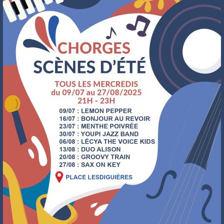 Concerts marchés nocturnes - Scènes d'été CHORGES - Concerts marchés nocturnes - Scènes d'été CHORGES Concerts marchés nocturnes - Scènes d'été CHORGES - Concerts marchés nocturnes - Scènes d'été CHORGES