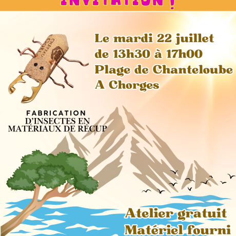 Animation plage - Atelier de sensibilisation - Chanteloube plage