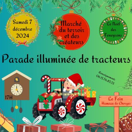 Parade de tracteurs illuminés