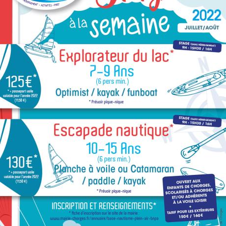 Affiche stage explorateur du lac 2022