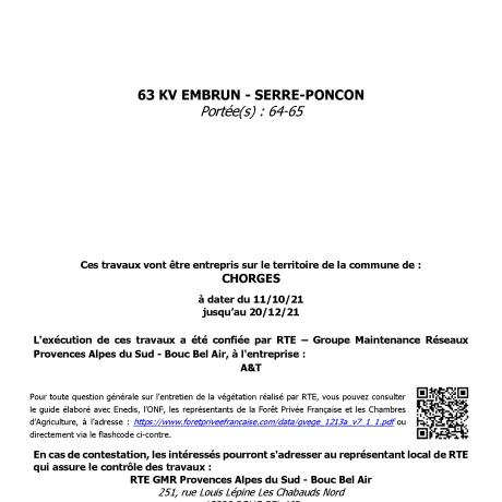 Affiche RTE travaux