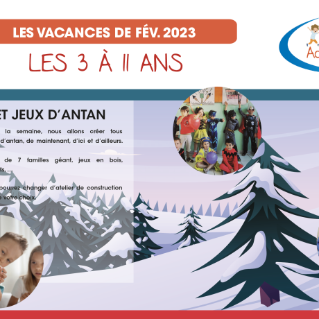Prog. vacances de février 2023