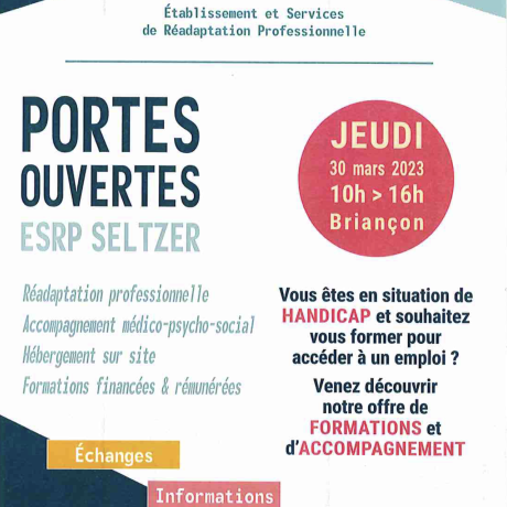 Journées portes ouvertes ESRP Seltzer Journées portes ouvertes ESRP Seltzer