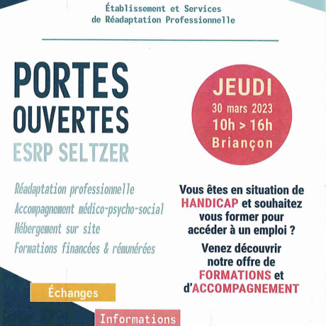 Journées portes ouvertes ESRP Seltzer