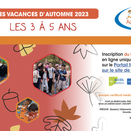 Programme vacances oct 2023