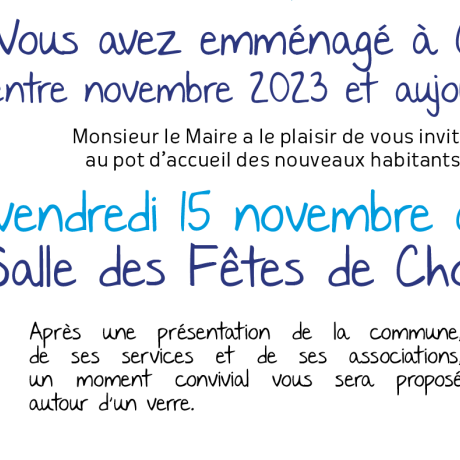 Pot d'accueil des nouveaux arrivants