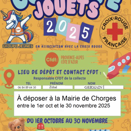 Collecte de jouets de Noël en partenariat avec la Croix-Rouge