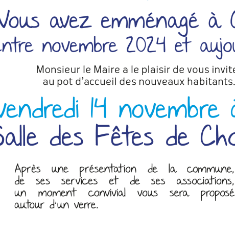 Invitation aux Nouveaux Habitants de Chorges