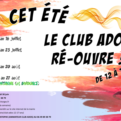 ouverture CLub Ados