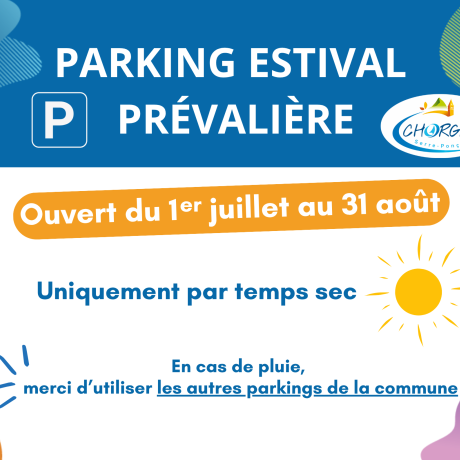 Parking estival Prévalière