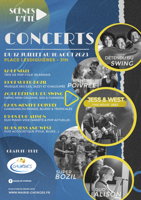 Scène d'été : concert gratuit du 12 juillet au 16 août