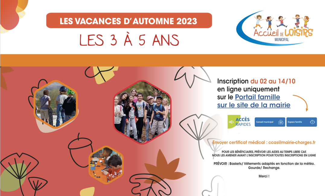 Programme vacances oct 2023