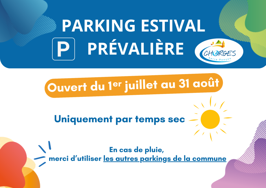 Parking estival Prévalière